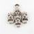 MégaCréa - Breloque pendentif Diviseur tête de mort Argenté (lot de 10)