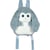 Peluche - Fluffy Bag – Sac à Dos en Peluche – Lapin Bleu & Blanc – 30 cm