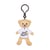 Peluche - Porte-clés Ours "Maillot Meilleur Jeune Grimpeur blanc" 10 cm - Peluche Officielle du Tour de France