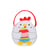 Peluche - Bonbonnière Œuf Coloré en peluche - Blanche - 16 cm