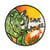 Ecusson thermocollant sauvez la nature rhinocéros 5.5x5.5cm