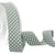 Bobine 15m Ruban pois polyester Vert gris et blanc