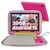Tablette Enfant 10 Pouces, 203+17Go+64Go+1To TF, 5000mAh Wifi Contrôle Parental avec Kid-Proof Étui Rose et Sac d'ordinateur Gris