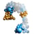 Kit Arche Luxe de 200 Ballons - Bleu Blanc et Or métallique