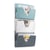 Lot de 3 corbeilles murales rangement documents Riviera Vert d'eau Blanc Gris - CEP