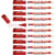 Lot de 10 marqueurs permanents - EDDING - Pointe ronde ultra fine 0,75 mm - Rouge