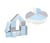 Set de 15 blocs en mousse le jeu blanc bleu gris - Velinda
