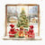Lot de 4 serviettes en papier découpage collage 33 cm ENFANT SAPIN NOEL N 708
