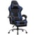 Chaise de bureau ergonomique GTPLAYER - Tissu - Noir/Bleu - 50 x 50 x 125 cm