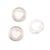 Lot de 3 boutons coeur plastique blanc 11mm