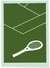 Affiche Tennis Design : Raquette et Terrain | A3 : 29,7x42cm