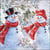 Lot de 4 serviettes en papier découpage collage 33 cm BOHOMME DE NEIGE NO 204