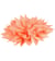 Broche fleur pivoine 14cm orange