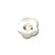 Lot de 6 boutons en forme de Violette couleur Blanc 12mm