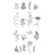 Tampons transparents - Fleurs et feuilles - 17 clear stamps - Sizzix