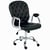 Chaise de Bureau à Roulettes Cuir PU Noir avec Dossier Capitonné et Aspect Luxueux et Confort pour Intérieurs Glamour Tendance Beliani
