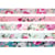 MégaCréa DIY - Biais coton 1 cm x 1 m Fleurs pastel 5 pièces