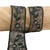 Bobine 10m galon fleurs brodées 45mm Vert Bouteille