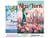 Peinture par Numéro Figured'Art avec Cadre - Affiche de voyage New York en fleurs - Kit de Loisir Créatif DIY Numéro d'Art Complet - 40x50cm toile tendue sur châssis