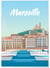 Affiche ville Marseille 2 | A3 : 29,7x42cm