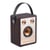 Enceinte Bluetooth Élégante 8W Bois et Cuir Autonomie 6h Son Puissant Marron YONIS