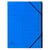 Trieur agrafé avec élastiques intérieur noir 12 compartiments - A4 - Bleu - x 10 - Exacompta