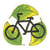 Ecusson thermocollant éco friendly tissu bio velo 4cm x 4cm