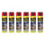 6 sprays de peinture -  Rouge fluo - Marquage - Repérage - Traceur de chantier - 500ml