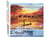 Peinture par Numéro Figured'Art - Coucher de soleil Eléphants - Kit de Loisir Créatif DIY Numéro d'Art Complet - 40x50cm sans châssis en bois