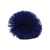 Broche fleur fluffly 7cm bleu