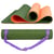 Tapis de Yoga VERT KAKI CORAIL TPE dim. 183x61x0,6 cm + Sangle de transport et d’étirements en Coton