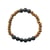 Bracelet Bois, Tourmaline et Pierre de lave Perles rondes 8 mm - Omsaé