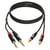 Câble bretelle 2x Jack 6.35mm / 2x RCA 1.5m Klotz