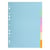 Intercalaires carte pastel 170g Forever 6 positions - A4 - Couleurs assorties - x 50 - Exacompta