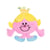 Peluche Madame Princesse - 22 cm - Rose - Monsieur Madame