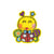 Lot de 3 écussons thermocollants Abeille happy 5cm x 4,5cm