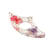 Bague de lecture en résine forme arc-floral rose-violet doré