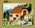 Canevas antique Vieille cabane 40x50cm