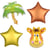 Kit 4 Ballons Aluminium Savane - Girafe