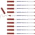 Lot de 10 feutres textiles permanents pointe fine 1 mm - EDDING - Marron - 4600