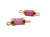 1 Connecteur colonne cylindre 20*5mm Jade rose