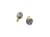 1 Petite breloque forme ovale 14*8mm Jaspe bleu et attache dorée