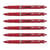Lot de 6 stylos à bille  PILOT - Acroball Begreen - Rouge - Pointe moyenne