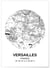 Affiche Carte Versailles | A3 : 29,7x42cm