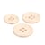 Lot de 6 boutons rond 4 trous bouteilles recyclées ivoire