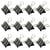 Pinces à documents - Double clip - 51mm - Ecartement 20mm - Noir - Boîte de 12