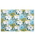 Tissu coton enduit fleurs printanières de 155 cm de largeur vaninableu vendu par 50 cm