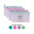 Pochette protège document en nylon chéquier assortiment couleur pastel Apli Zipper Bags