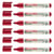 Lot de 6 marqueurs permanents - EDDING - Pointe ronde 1,5-3 mm - Rouge - EcoLine 21