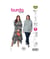 Patron Burda 5986 - Robe en jersay avec variantes du 46 au 56 (FR) taille n°FR 44-54